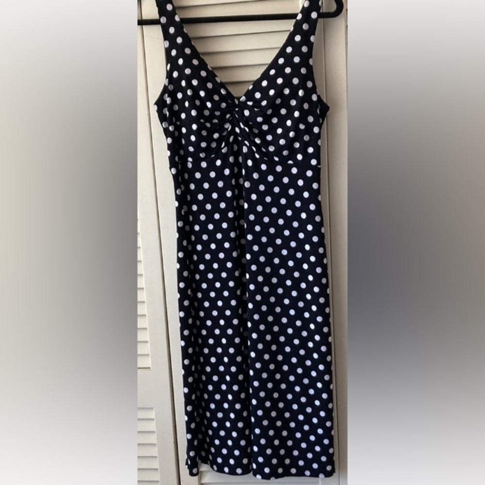 Karin Stevens Ruched front poly/spandex blend dress size 8